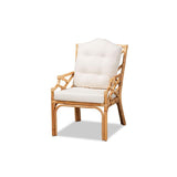 Baxton Studio Sonia Modern and Contemporary Natural Finished Rattan Armchair