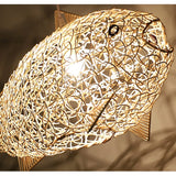 Creative Hand-Fish Rattan Chandelier