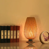 Japanese rattan table lamp