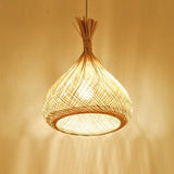 Bamboo Wicker Rattan Hanging Pendant Light Fixture