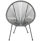 Grey Rattan Bungee Lounge Chair