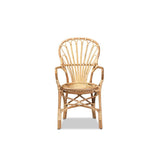 Baxton Studio Sheraton Modern and Contemporary Natural Finished Rattan Armchair