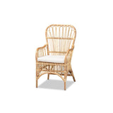 Baxton Studio Aya Modern and Contemporary Natural Finished Rattan Armchair