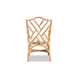 Baxton Studio Delta Modern and Contemporary Natural Finished Rattan Armchair