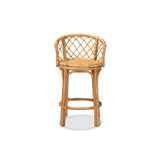 Baxton Studio Orchard Modern Bohemian Natural Brown Rattan Counter Stool