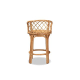 Baxton Studio Orchard Modern Bohemian Natural Brown Rattan Counter Stool