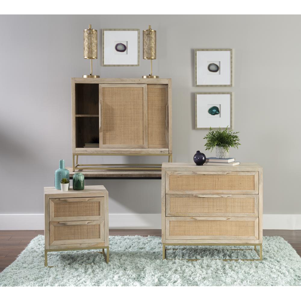 Janie Rattan Cabinet Two Drawers