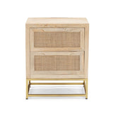 Janie Rattan Cabinet Two Drawers