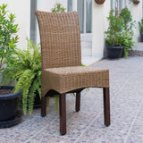 Campbell Rattan Wicker Stained Dining Chair