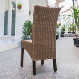 Campbell Rattan Wicker Stained Dining Chair