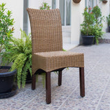 Campbell Rattan Wicker Stained Dining Chair (Set of 2)