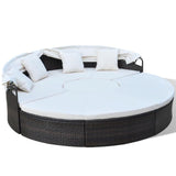 vidaXL Outdoor Lounge Bed Poly Rattan Brown, 42645