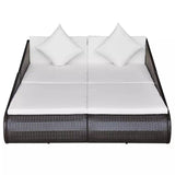 vidaXL Garden Bed Brown 79.1"x54.7" Poly Rattan, 42666