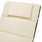 vidaXL Folding Sun Lounger with Cushion Poly Rattan Brown, 42857