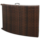 vidaXL Folding Sun Loungers 2 pcs with Table Poly Rattan Brown, 42859