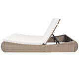 vidaXL Outdoor Lounge Bed Poly Rattan Beige, 42887