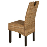 vidaXL Dining Chair 2 pcs Kubu Rattan Mango Wood, 243638