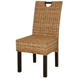 vidaXL Dining Chair 6 pcs Kubu Rattan Mango Wood, 274361