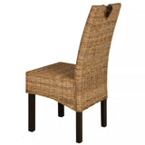 vidaXL Dining Chair 6 pcs Kubu Rattan Mango Wood, 274361