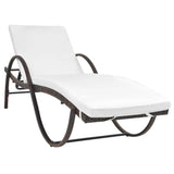 vidaXL Sun Loungers 2 pcs with Table Poly Rattan Brown, 274868