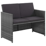 vidaXL 6 Piece Outdoor Dining Set with Cushions Poly Rattan Gray, 43905