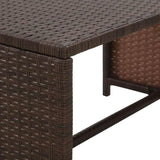 vidaXL 4 Piece Garden Lounge with Cushions Set Poly Rattan Brown, 43908