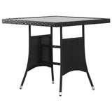 vidaXL 5 Piece Outdoor Dining Set Poly Rattan Black, 43926