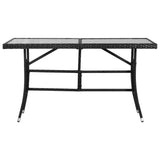 vidaXL 7 Piece Outdoor Dining Set Poly Rattan Black, 43927