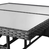 vidaXL 7 Piece Outdoor Dining Set Poly Rattan Black, 43927