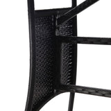 vidaXL Garden Table Black 70"x31.5"x29.1" Poly Rattan, 43932