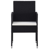 vidaXL Garden Chair 2 pcs Poly Rattan Black, 43933