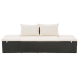 vidaXL Garden Bed Black 76.8"x23.6" Poly Rattan, 43953