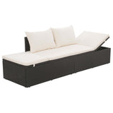vidaXL Garden Bed Black 76.8"x23.6" Poly Rattan, 43953