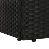 vidaXL Garden Bed Black 76.8"x23.6" Poly Rattan, 43953