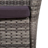 vidaXL Garden Chairs 2 pcs with Cushions Poly Rattan Gray, 44073