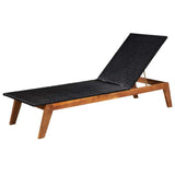 vidaXL Sun Lounger Poly Rattan and Solid Acacia Wood 4080