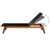 vidaXL Sun Lounger Poly Rattan and Solid Acacia Wood 4080