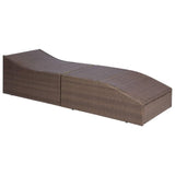 vidaXL Sun Lounger with Cushion Poly Rattan Brown, 44135