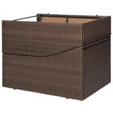 vidaXL Sun Lounger with Cushion Poly Rattan Brown, 44135