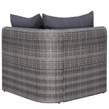 vidaXL 8 Piece Garden Lounge Set with Cushions Poly Rattan Gray, 44157