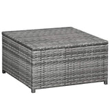 vidaXL 10 Piece Garden Lounge Set with Cushions Poly Rattan Gray, 44198
