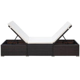 vidaXL Sun Loungers 2 pcs Poly Rattan Brown 4408