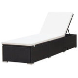 vidaXL Sun Loungers 2 pcs Poly Rattan Brown 4408