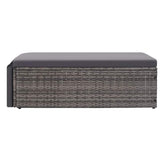 vidaXL 2 Piece Garden Lounge Set with Cushions Poly Rattan Gray, 44422