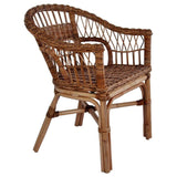 vidaXL Outdoor Chair Natural Rattan Brown, 246809