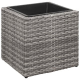 vidaXL Garden Raised Beds 3 pcs Poly Rattan Grey, 45425