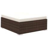 vidaXL 8 Piece Garden Lounge Set with Cushions Poly Rattan Brown, 41258