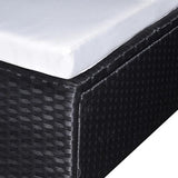 vidaXL 6 Piece Garden Lounge Set with Cushions Poly Rattan Black, 41273