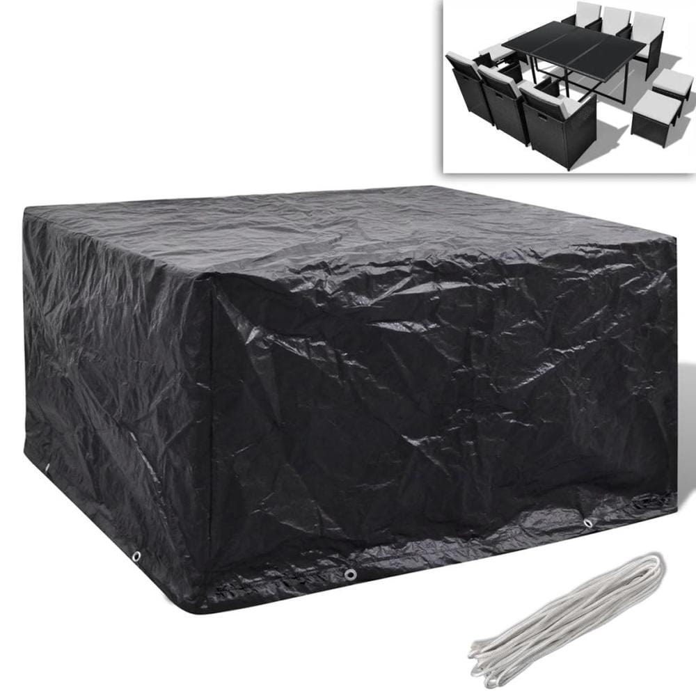 Garden Furniture Cover 6 Person Poly Rattan Set 68" x 45", 41638