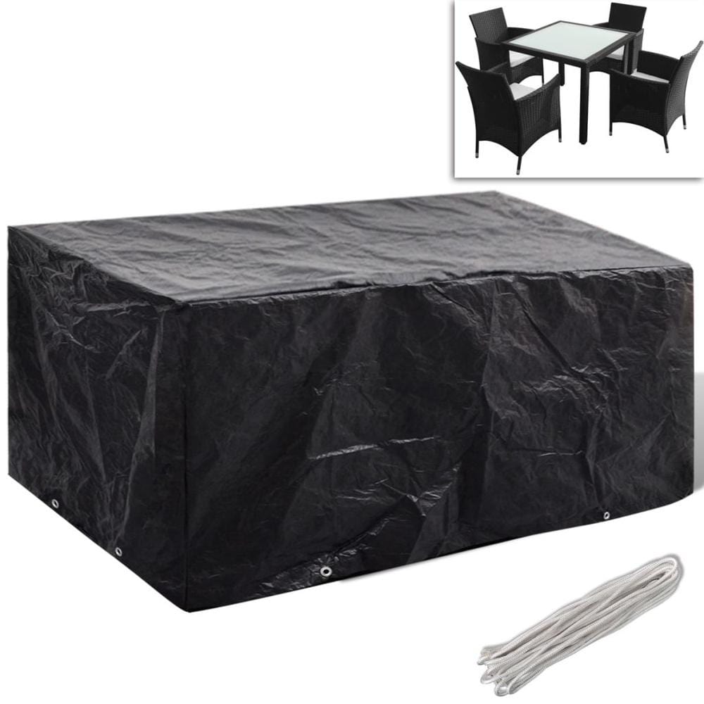 Garden Furniture Cover 4 Person Poly Rattan Set 71" x 55", 41640